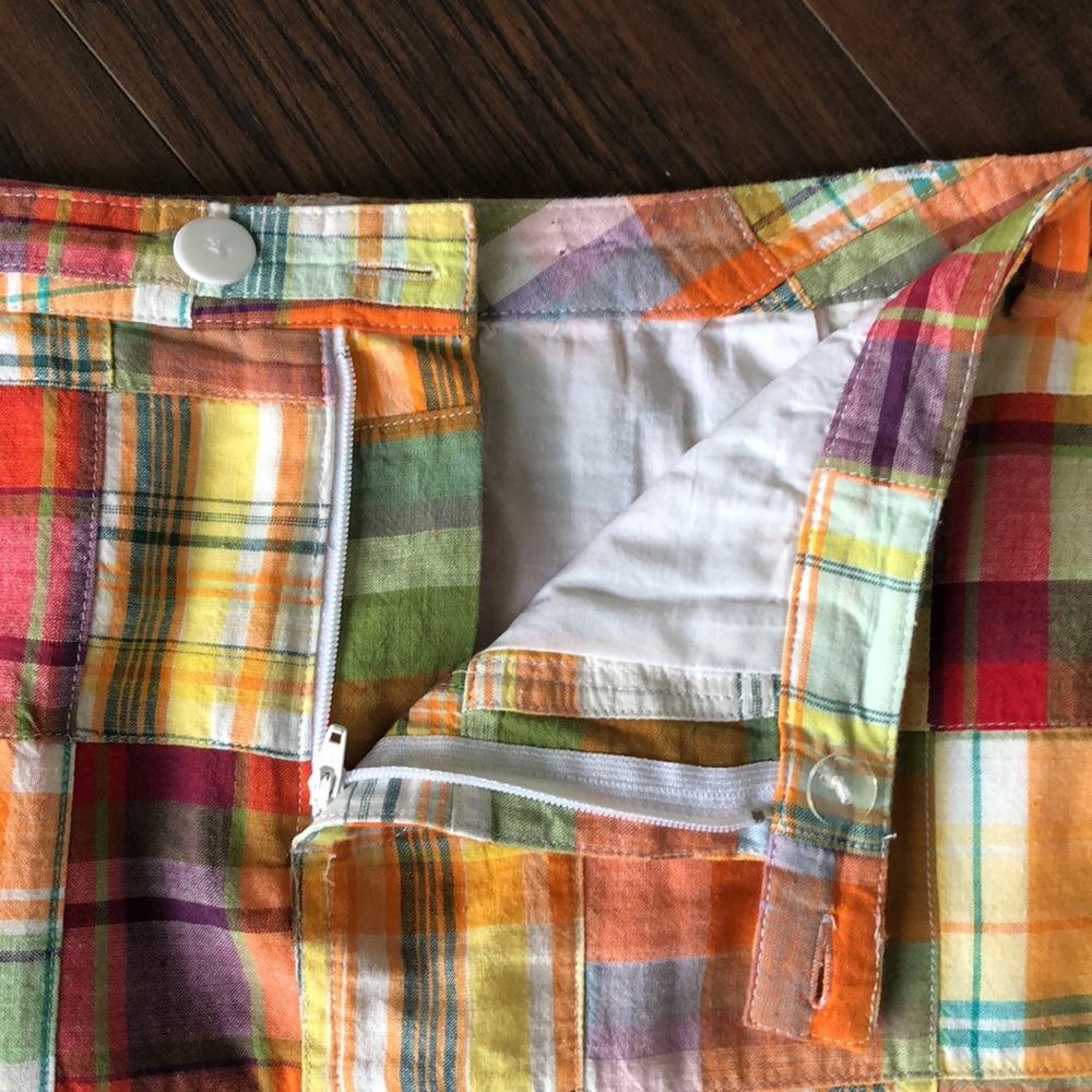 Pendleton Madras Patchwork Plaid Skirt Size 12p V… - image 3